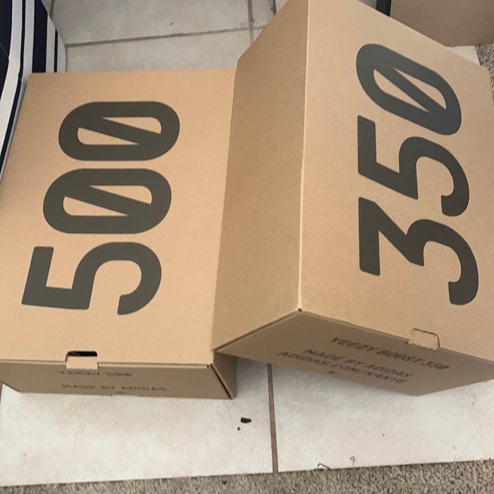 Yeezy shoe boxes size 9.5 and one size 10